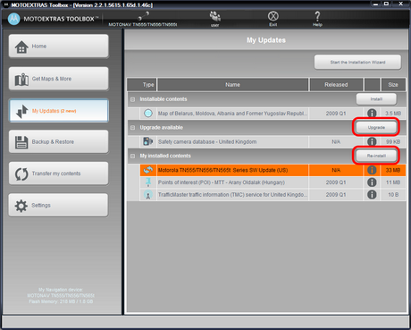 MOTOEXTRAS TOOLBOX installation